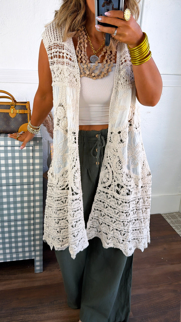 Summer Knit Cardigan, Natural