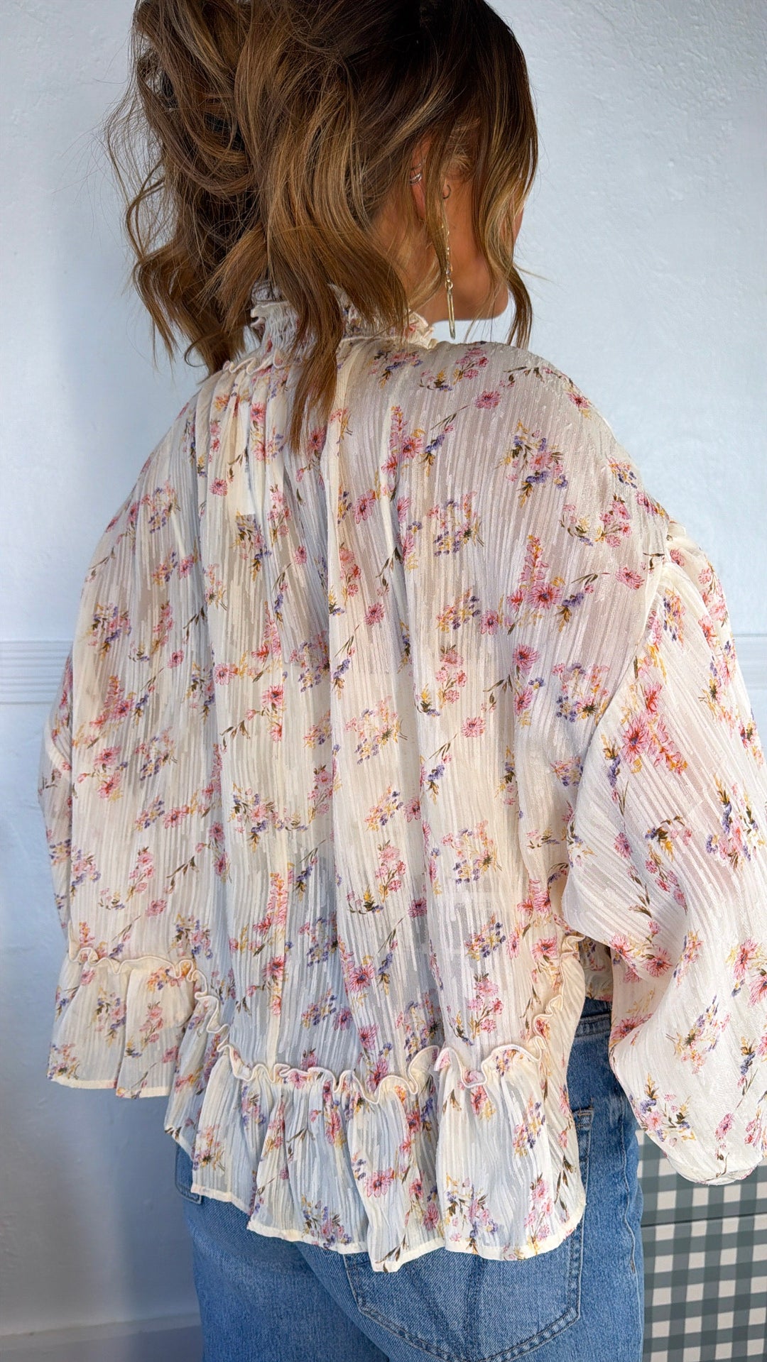 Honeybell Blouse, Cream/Multi