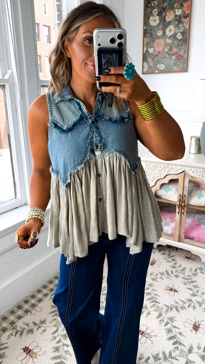 Western way Tank Top, Latte