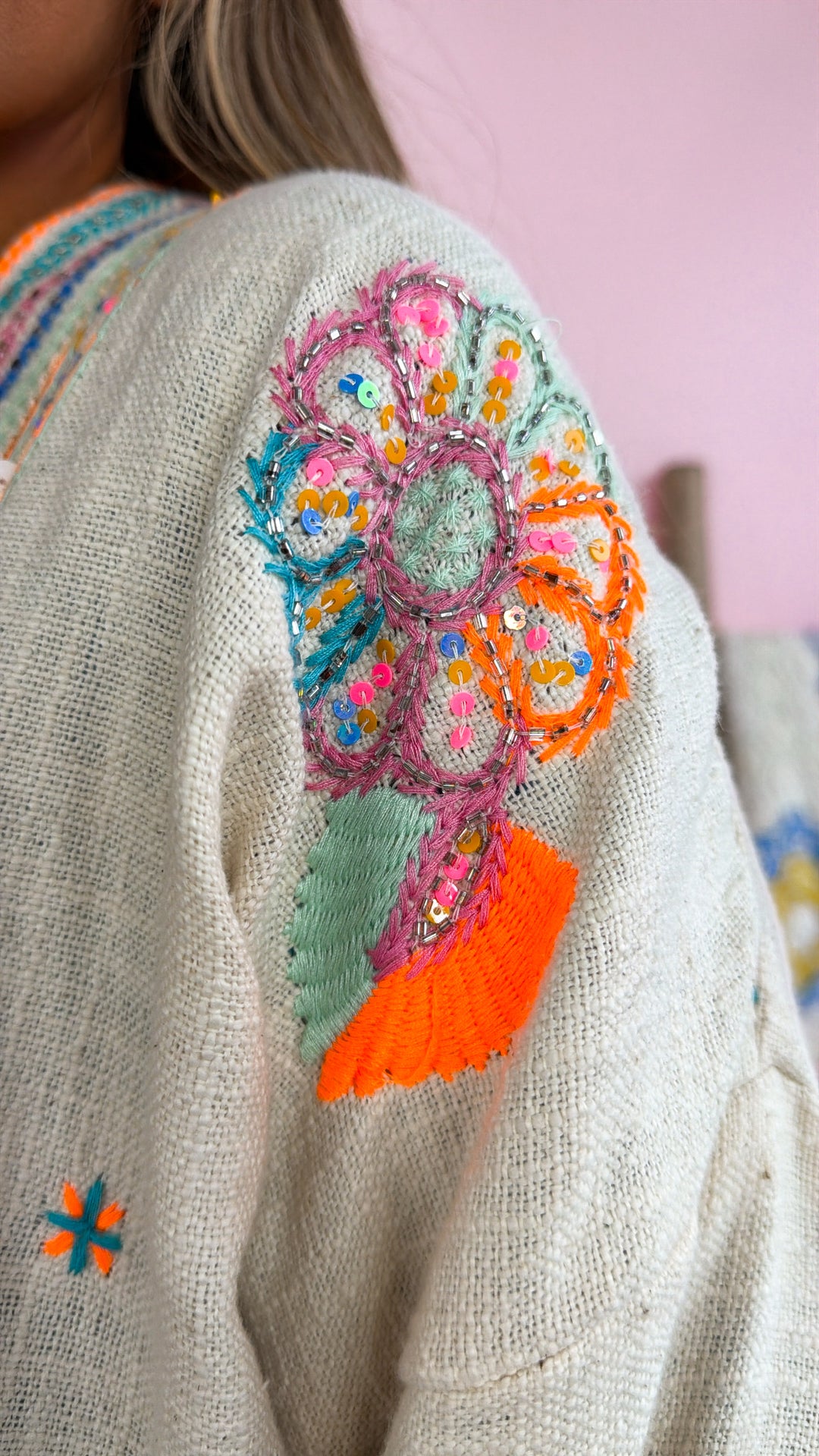 Light Up The Room Cardigan, Natural Multi