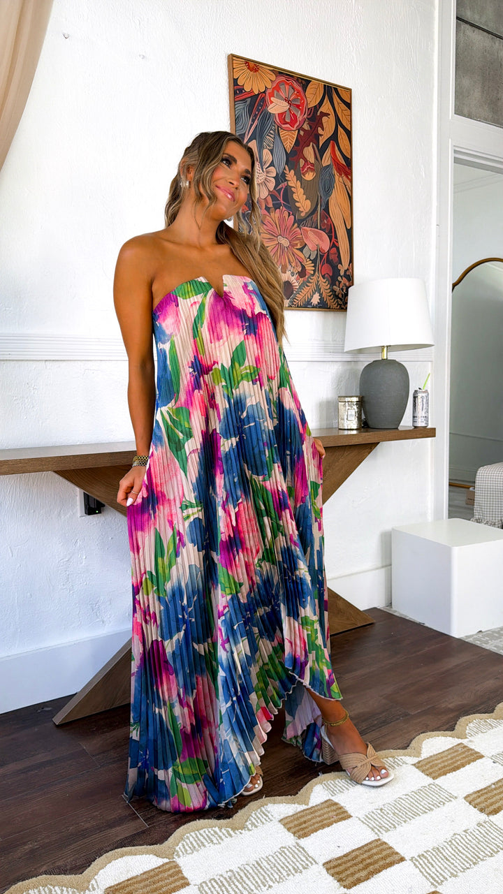 Capri Club Maxi Dress, Lapis Bloom