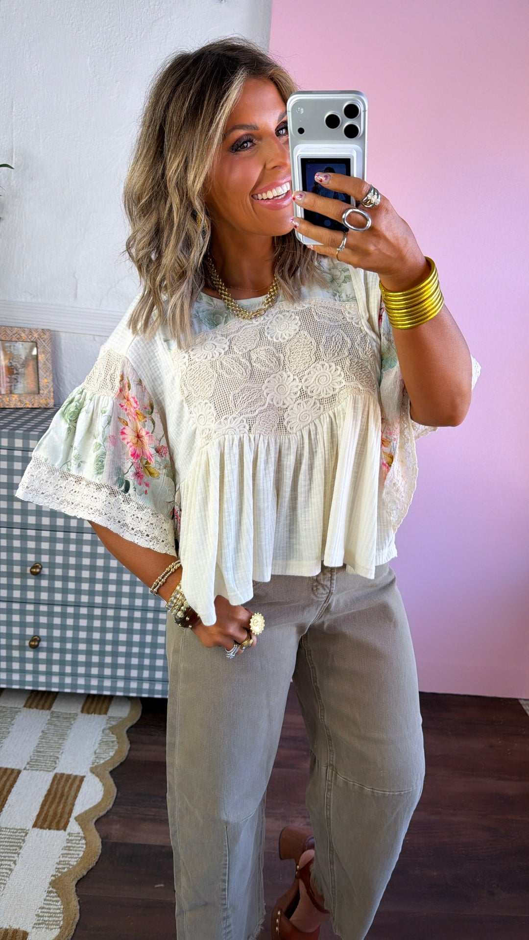 Picnic Day Blouse, Natural