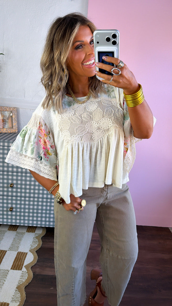 Picnic Day Blouse, Natural