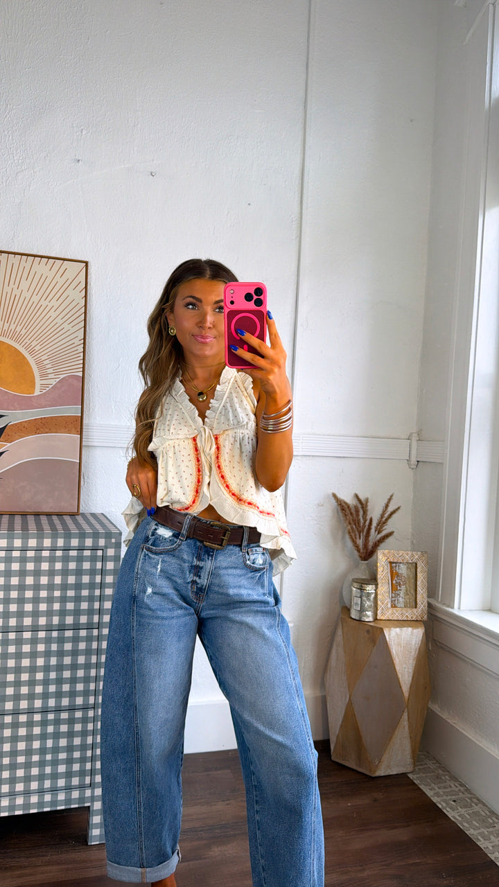 Azula Renne Halter Top, Cream