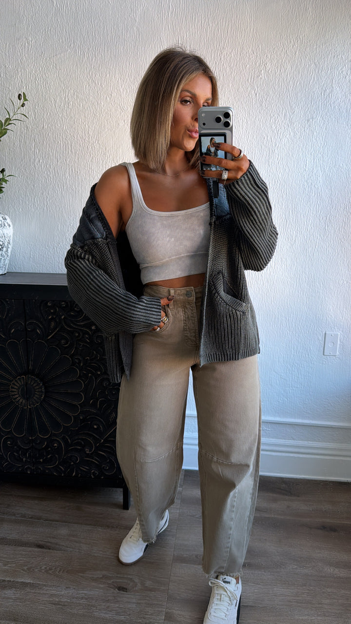 DOORBUSTER: Cable Knit Cardigan, Black