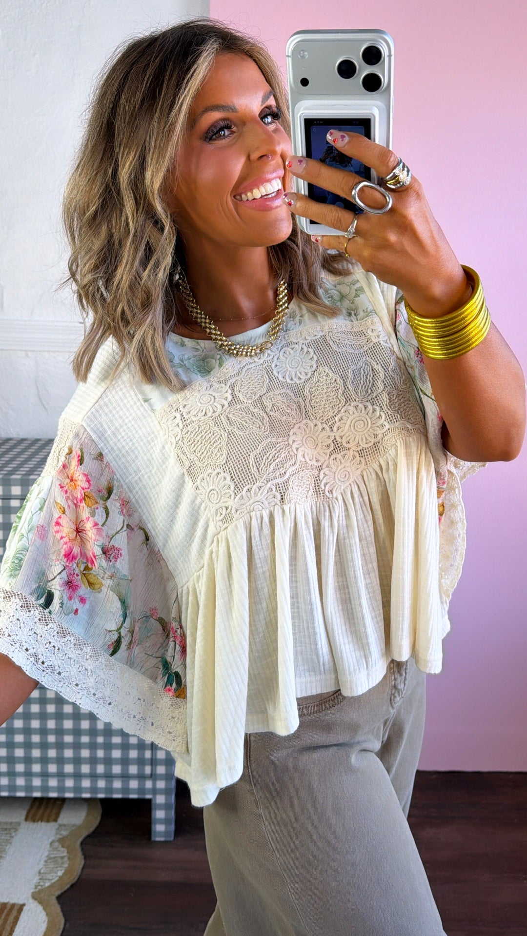 Picnic Day Blouse, Natural