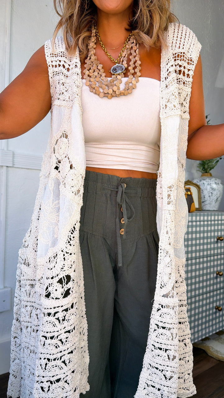 Summer Knit Cardigan, Natural