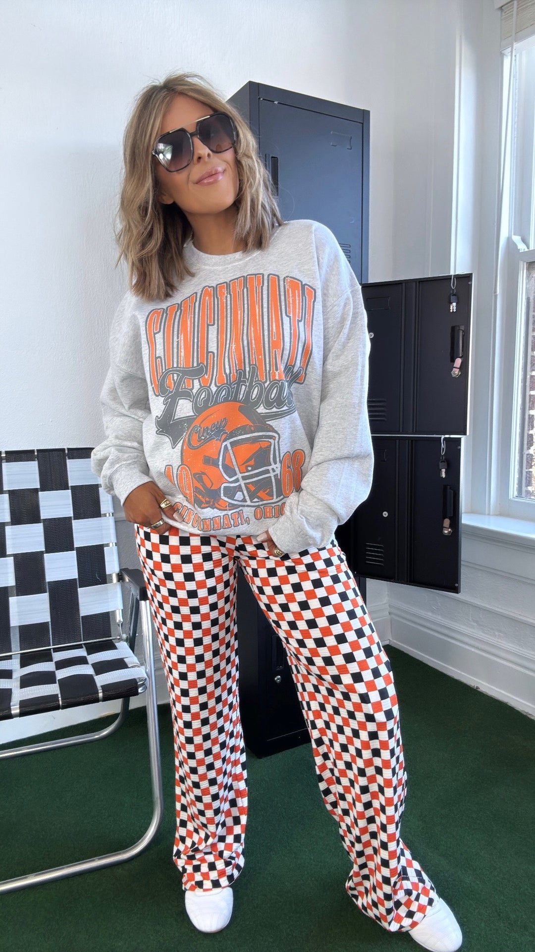 90's Cincinnati Football Oversized Sweatshirt, Grey