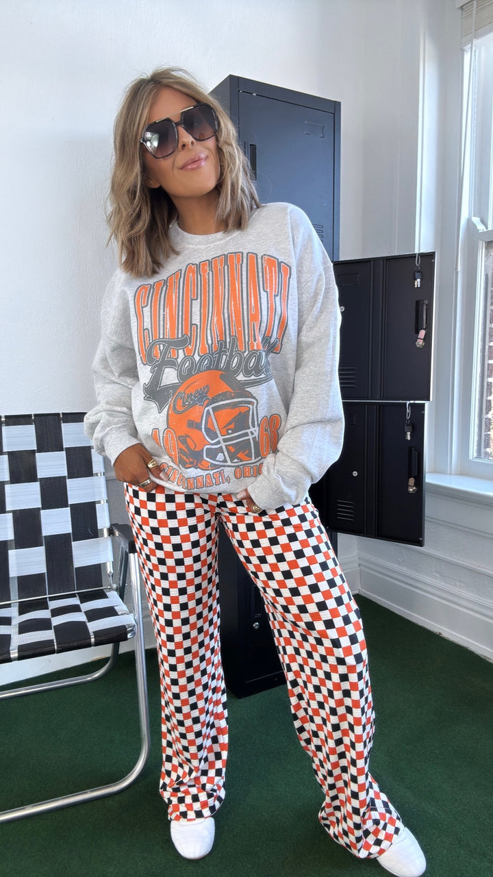 90's Cincinnati Football Oversized Sweatshirt, Grey