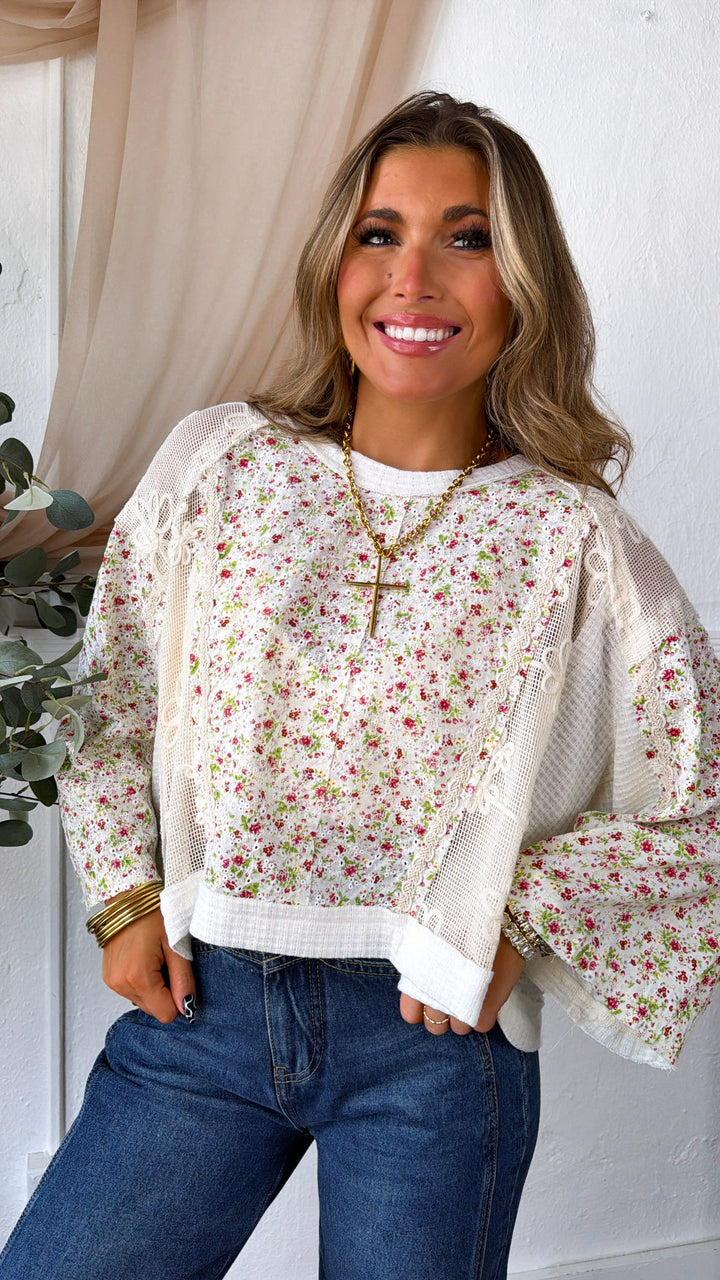 Golden Petal Blouse, Natural