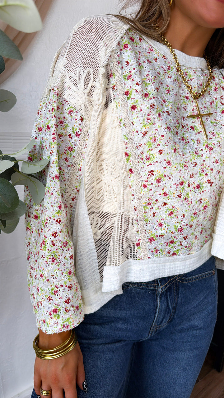 Golden Petal Blouse, Natural