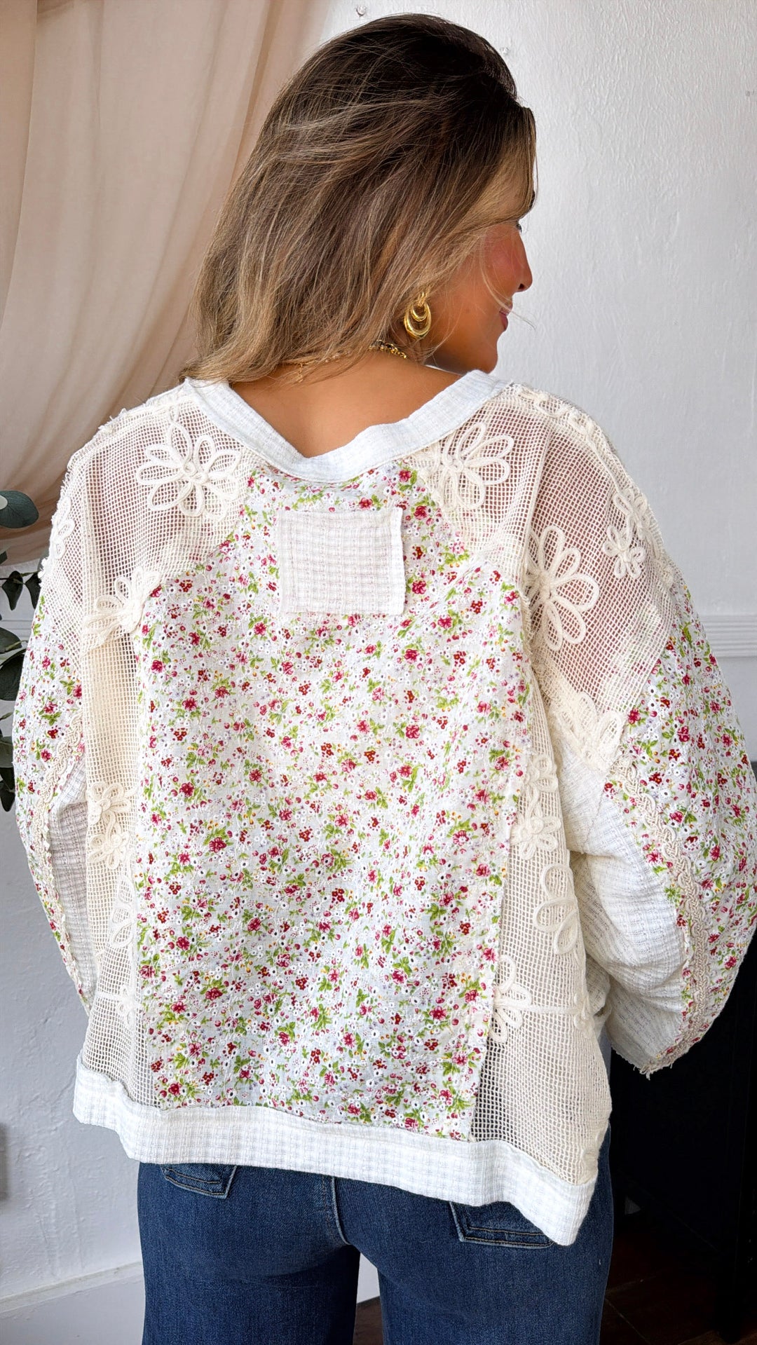Golden Petal Blouse, Natural