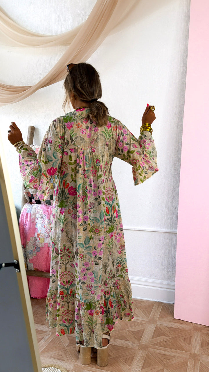 Flower Child Maxi Dress, Vanilla Multi