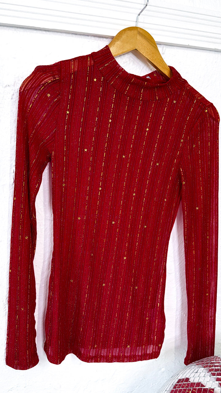 You Are A Star Mesh Long Sleeve, Red