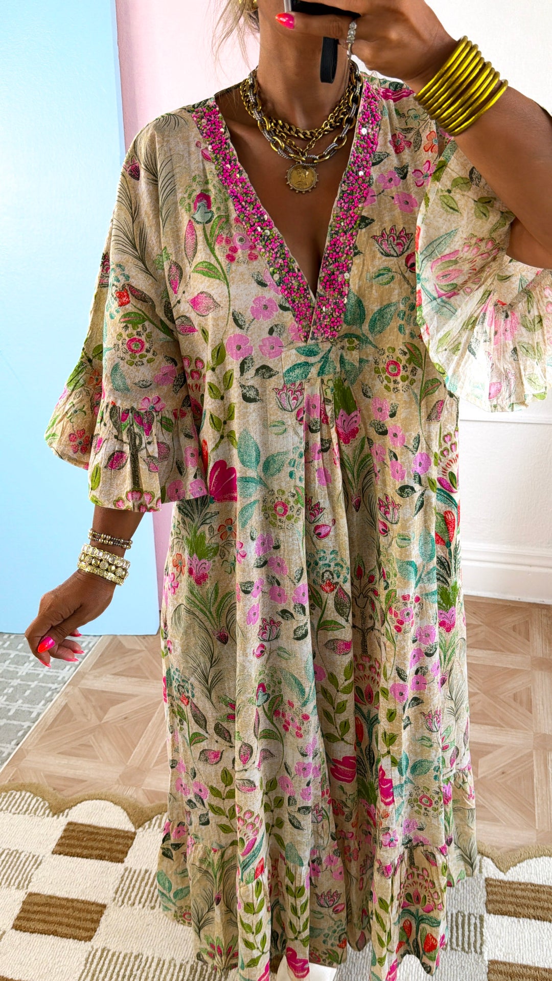 Flower Child Maxi Dress, Vanilla Multi – Everyday Chic Boutique