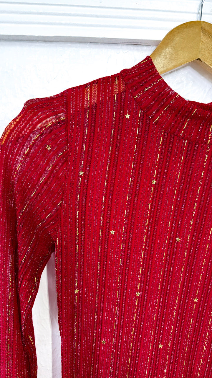 You Are A Star Mesh Long Sleeve, Red