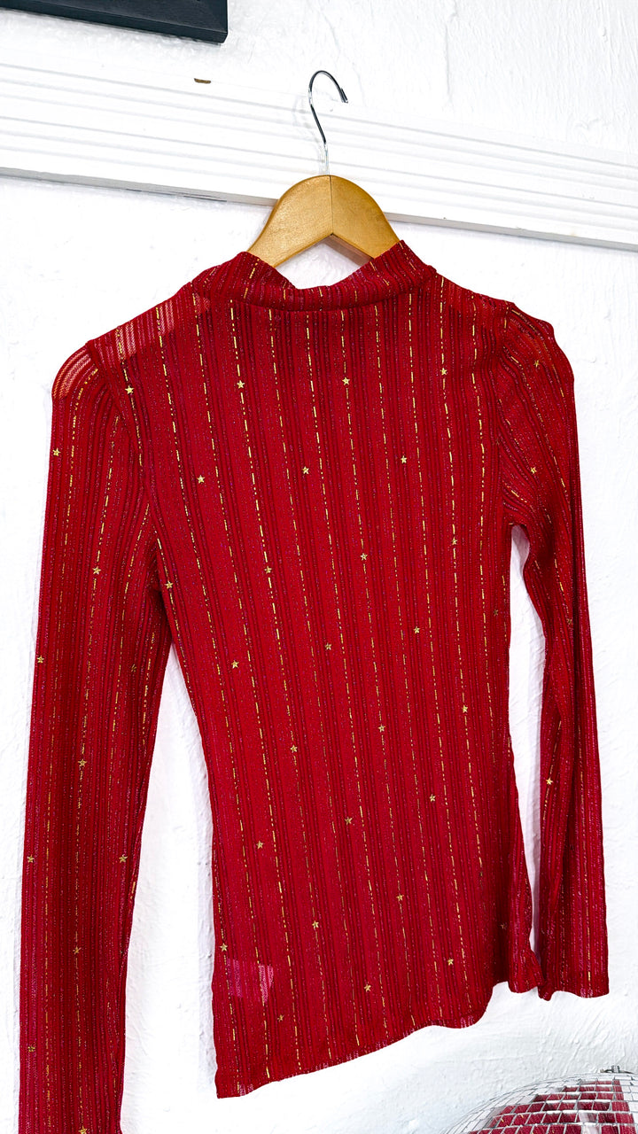 You Are A Star Mesh Long Sleeve, Red