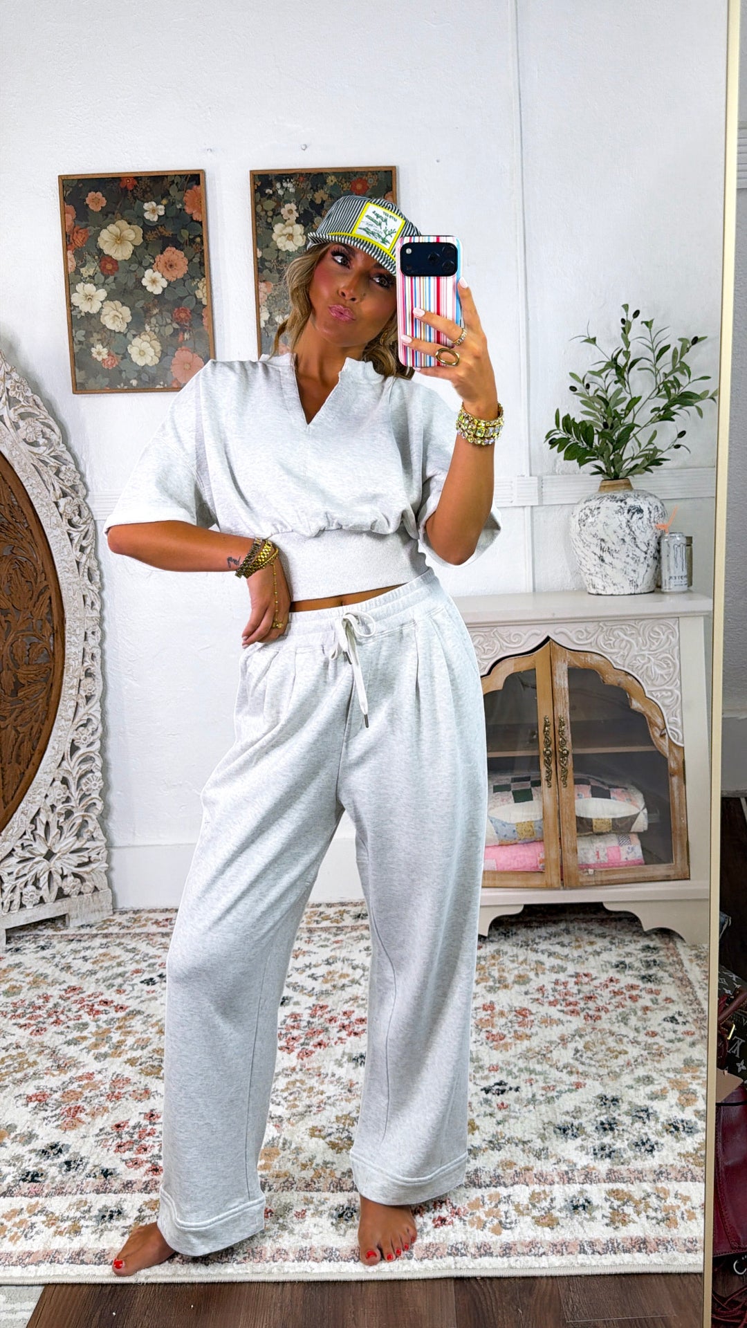 Cloud Soft Two Piece Set, Marl Grey