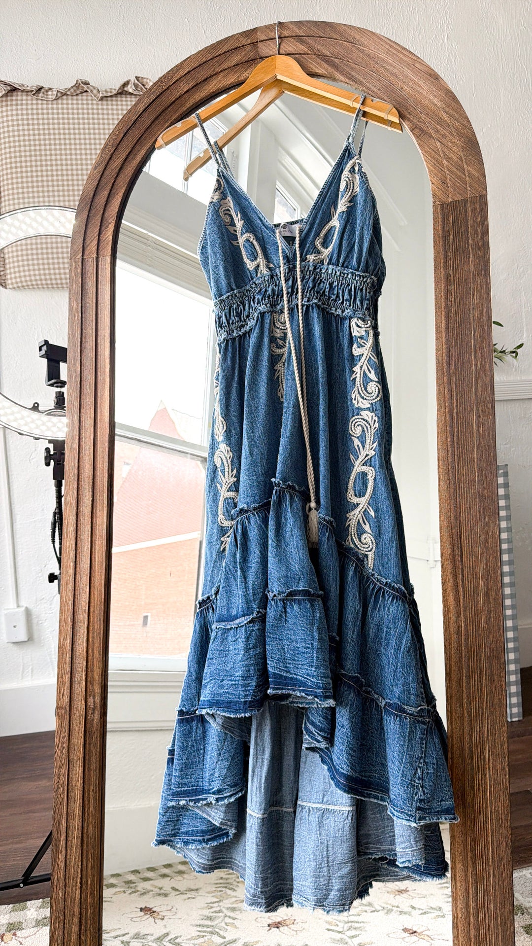 Wildflower Reverie Maxi Dress, Denim Wildflower Reverie Maxi Dress, Denim