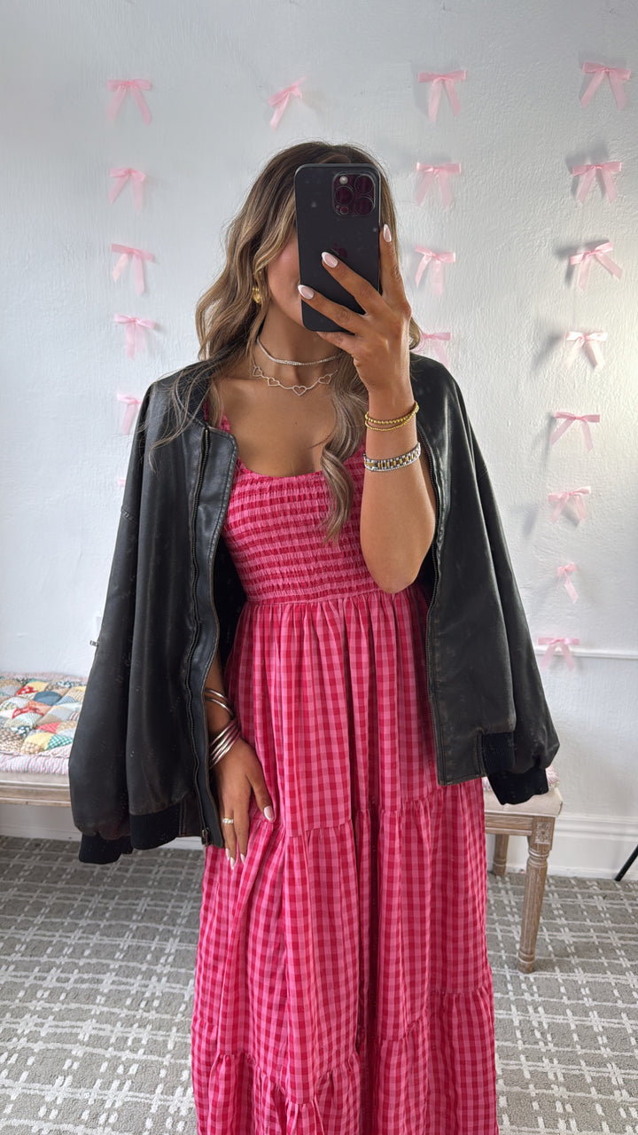 Strawberry Lemonade Maxi Dress, Fuchsia