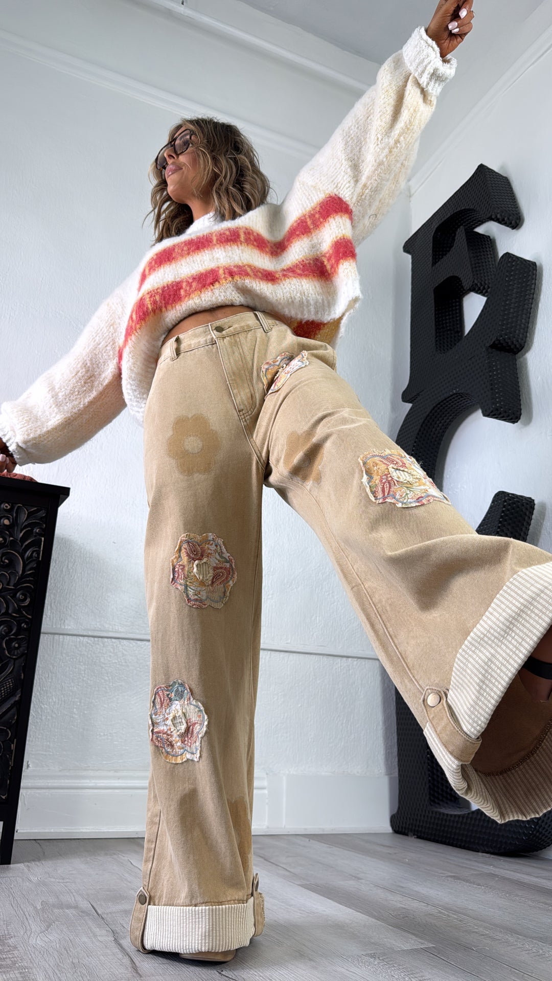 Mosswood Floral Pant, Sand