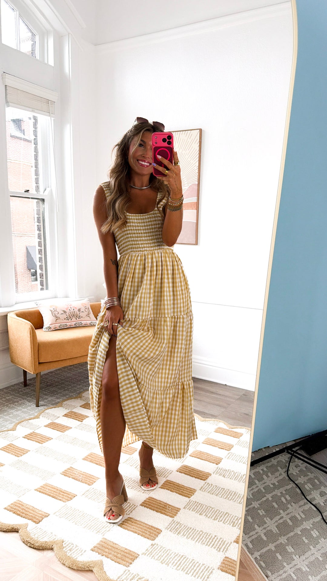 Strawberry Lemonade Maxi Dress, Yellow Multi