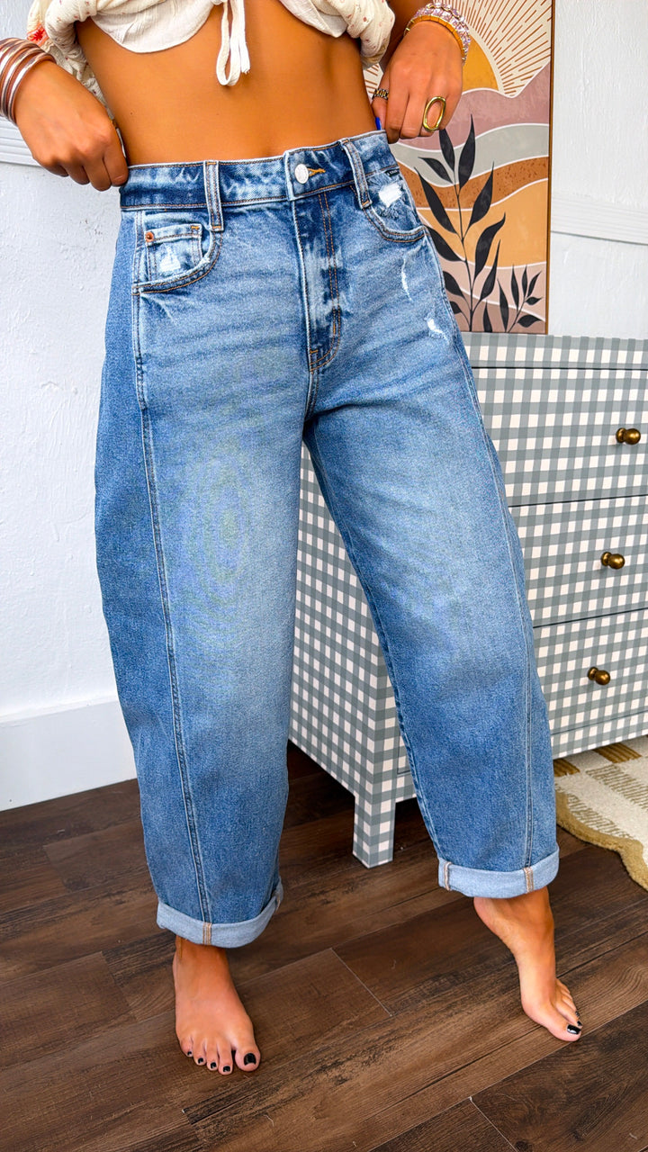 City Sculpt Barrel Jean, Medium