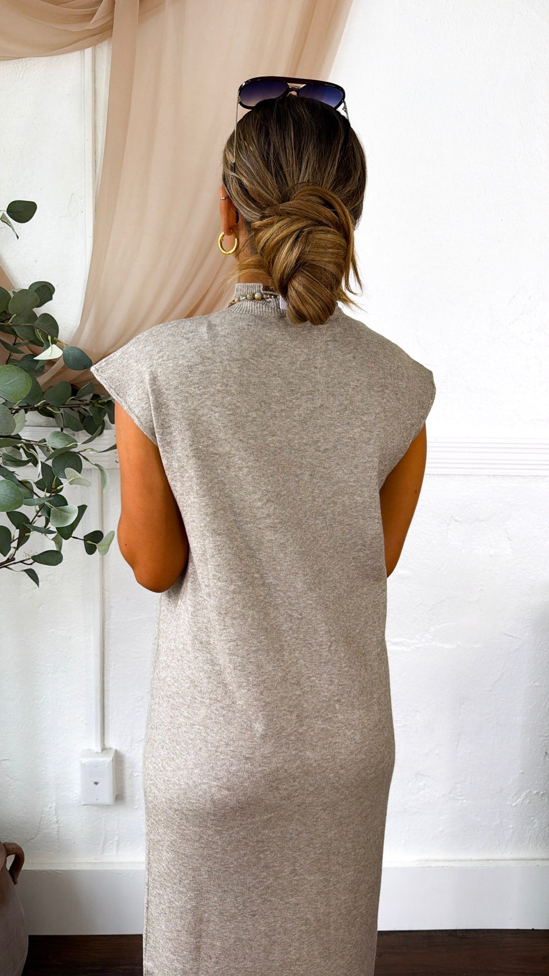 Midi Sweater Dress, Oatmeal