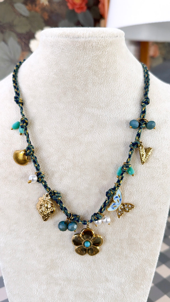 Bloom Braid Charm Necklace