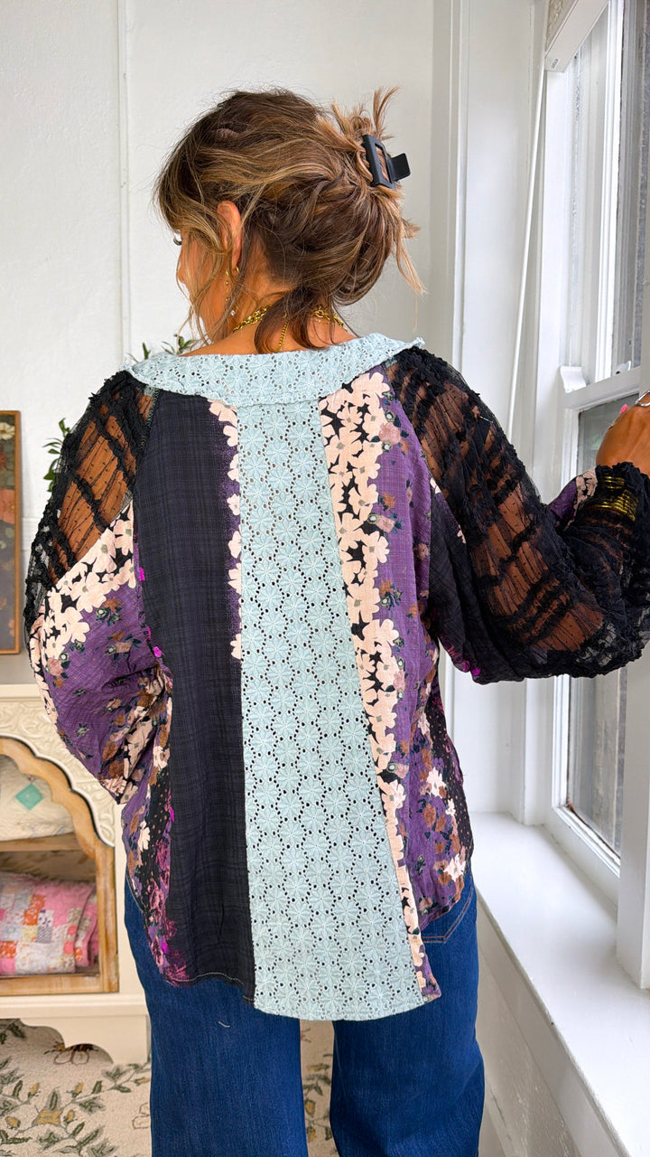 Sunset Sol Blouse, Black