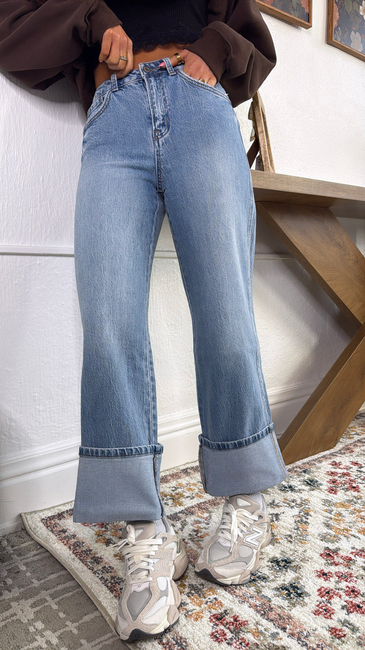 Jaxon Baggy High Rise Denim, VERVET