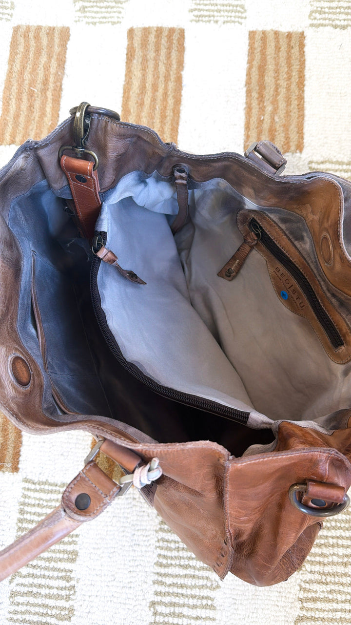 Rockaway Leather Tote, Desert Stone TD