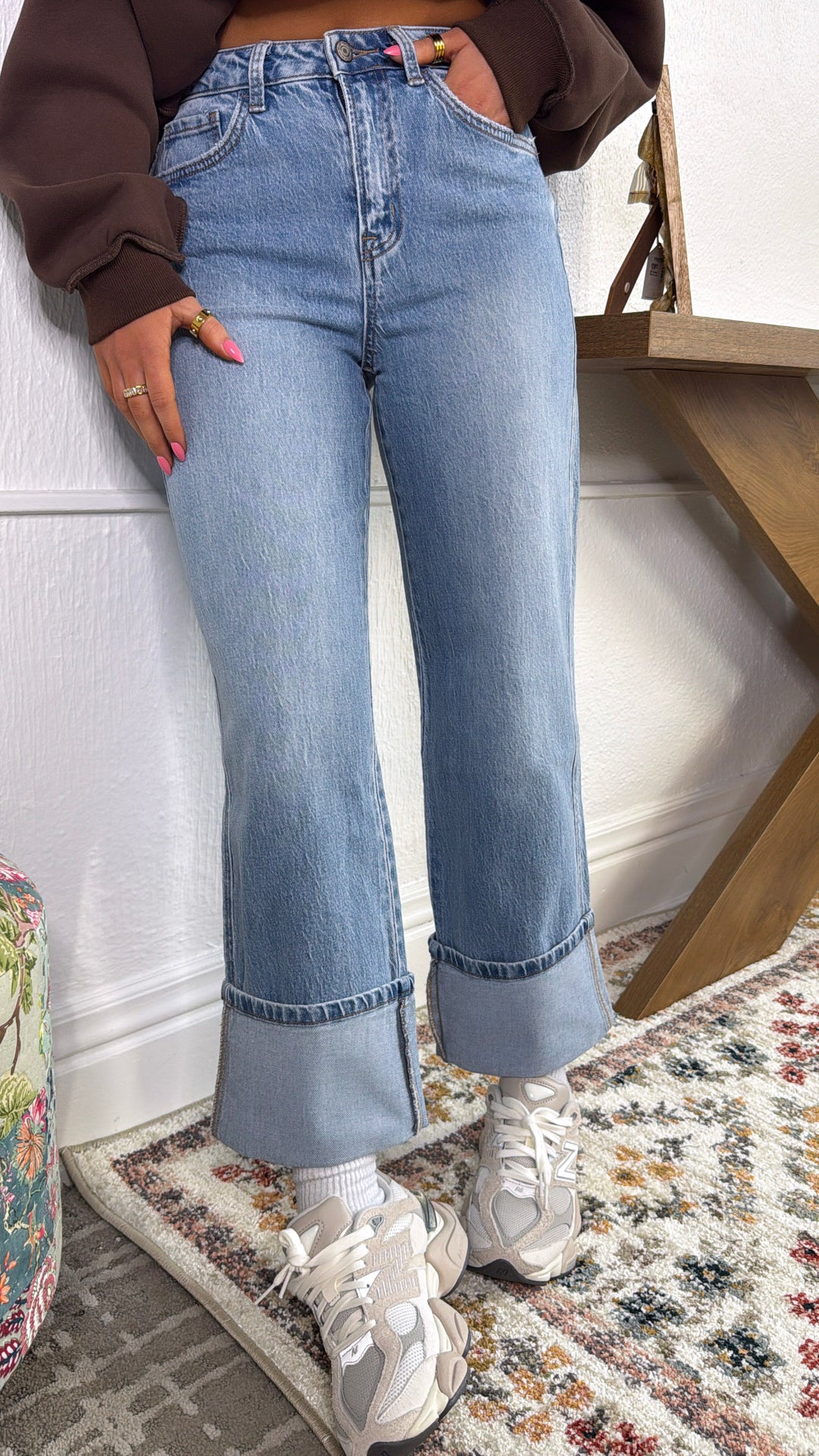 Jaxon Baggy High Rise Denim, VERVET