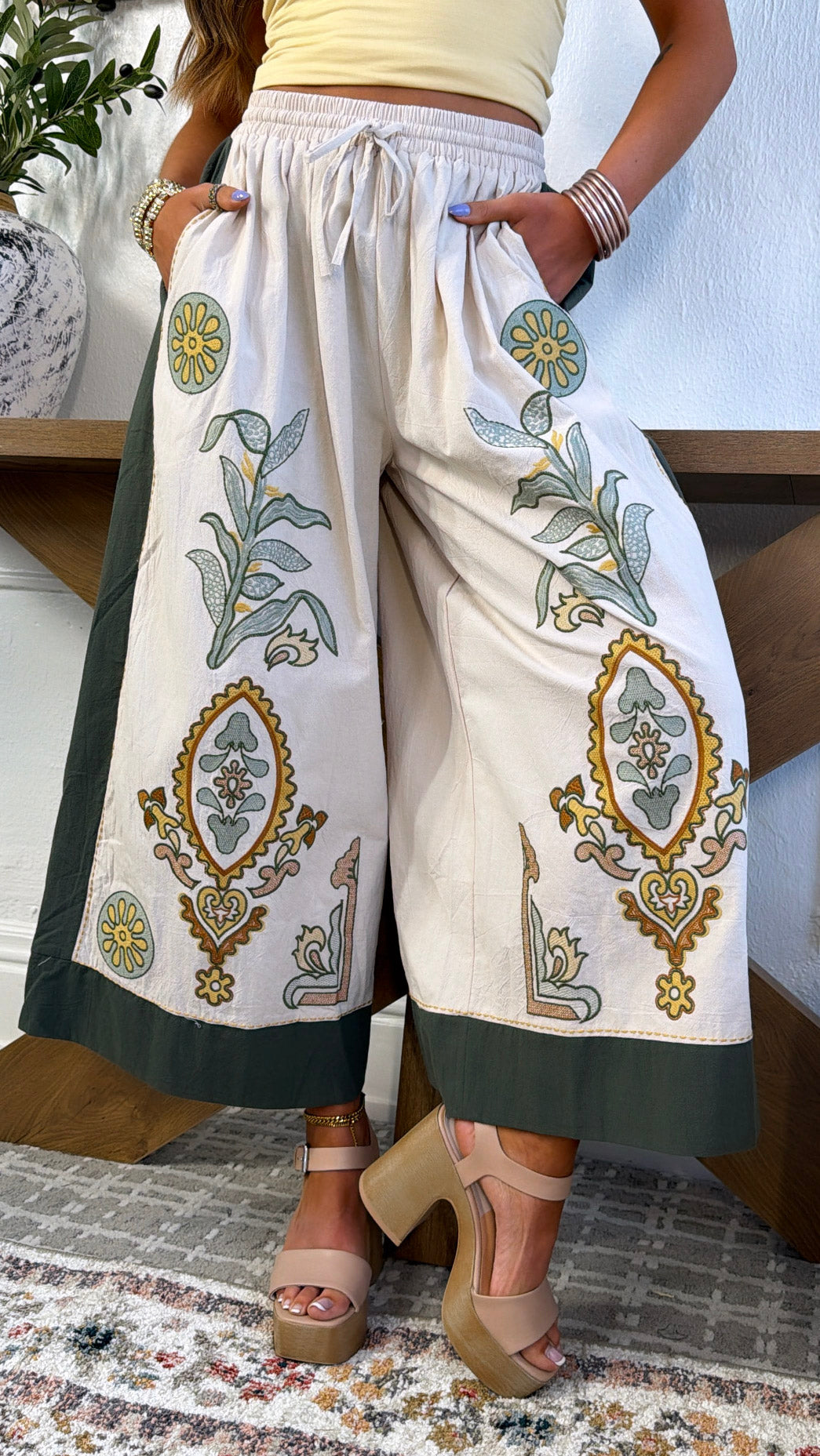 Olive Breeze Pants, Taupe/Olive