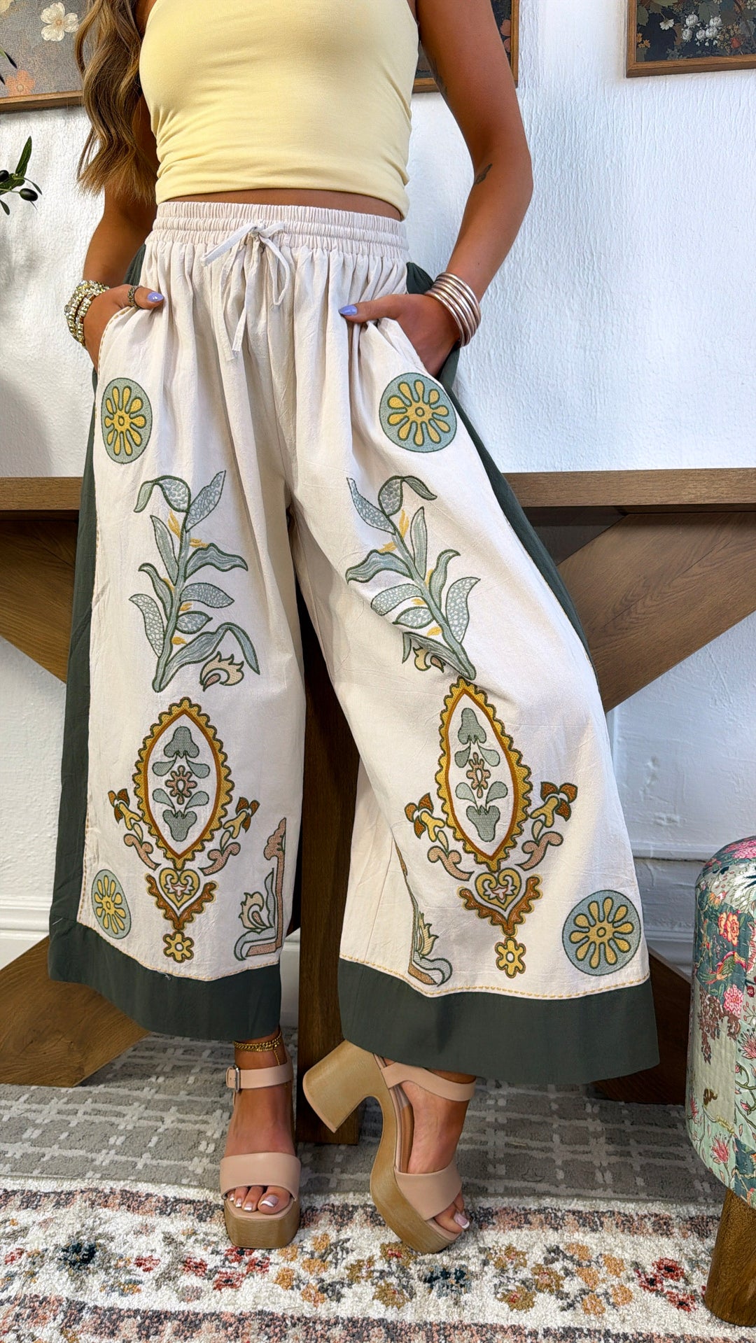 Olive Breeze Pants, Taupe/Olive