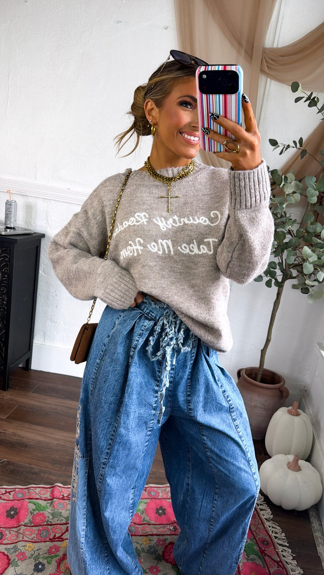 Country Roads Sweater, Taupe
