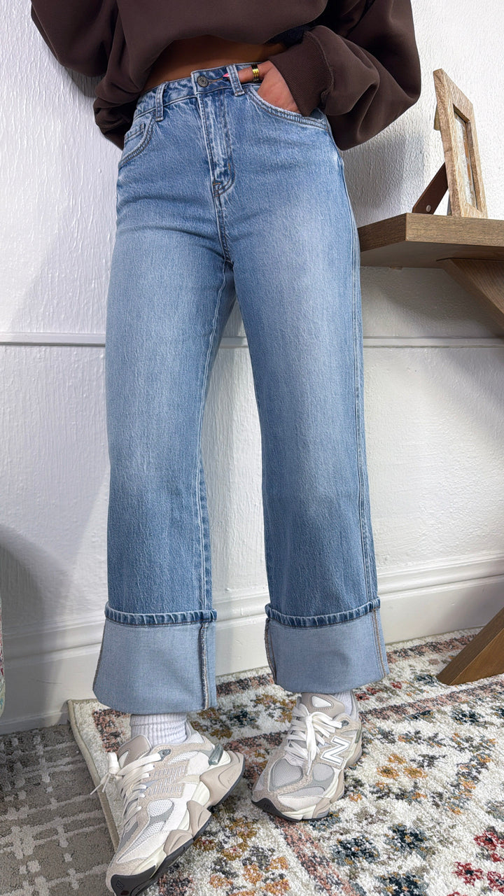 Jaxon Baggy High Rise Denim, VERVET