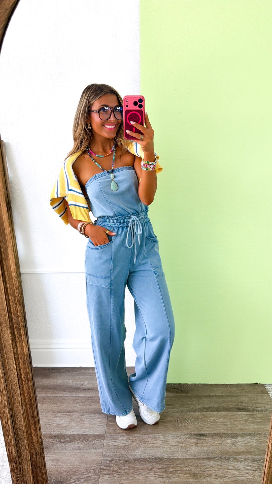 Washed Deluxe Jumpsuit, Lt. Denim
