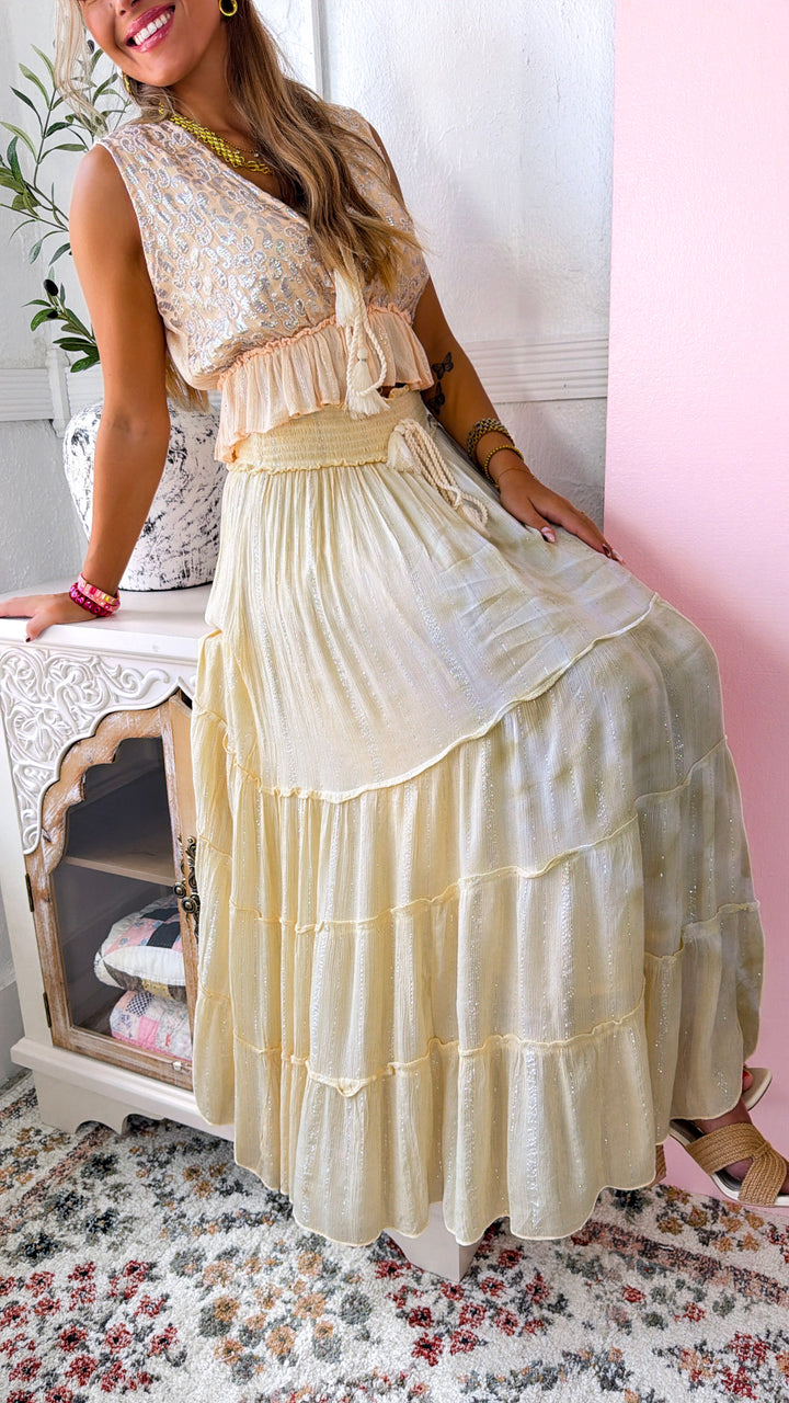 Sunny Harvest Hue Skirt, Coral Haze Multi