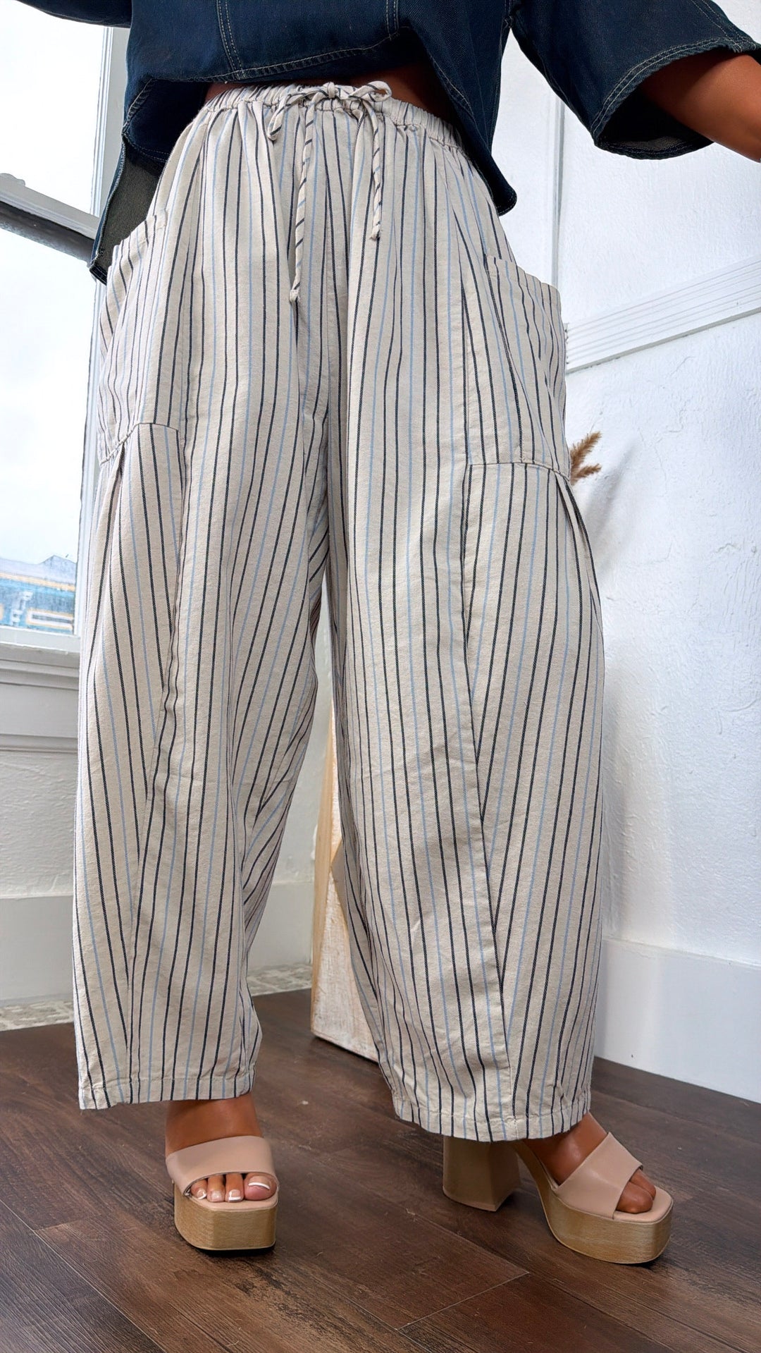 Light Skies Striped Pant, Natural Combo