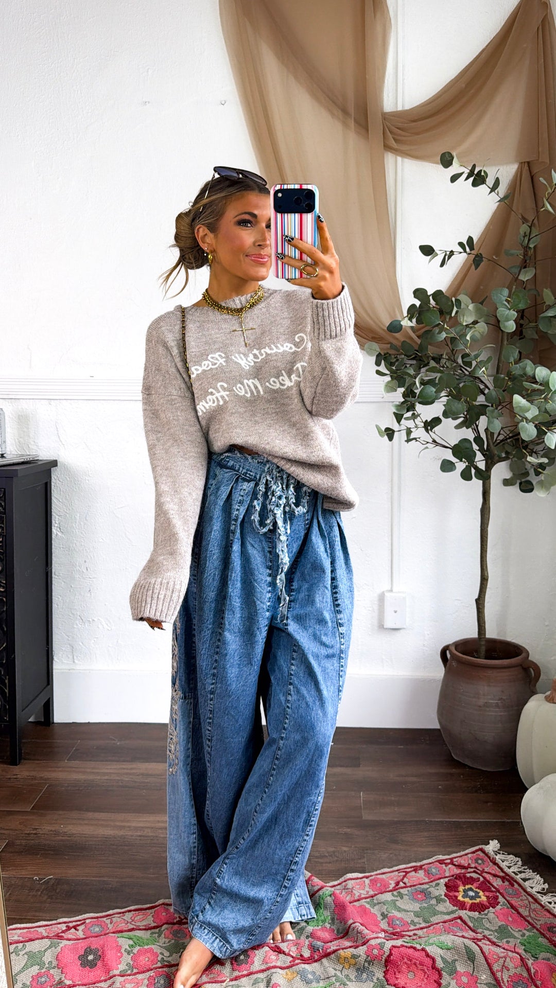 Country Roads Sweater, Taupe