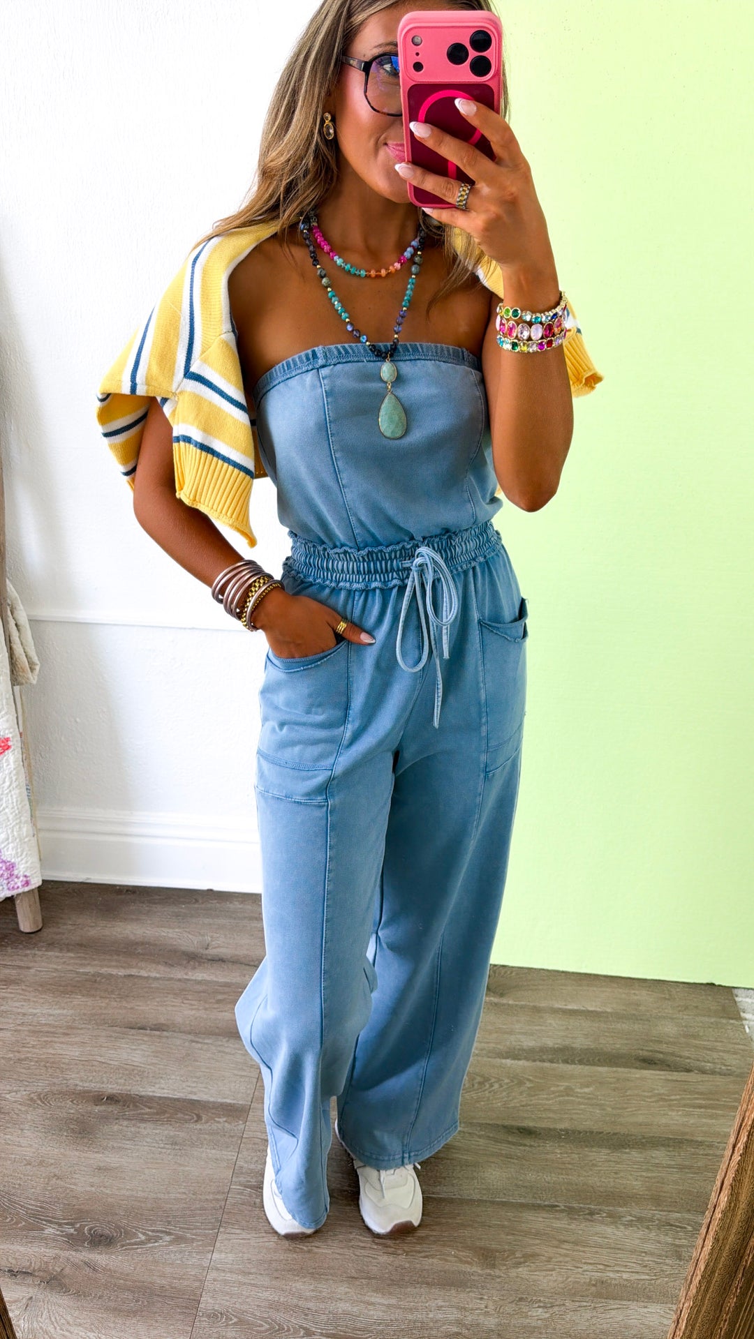 Washed Deluxe Jumpsuit, Lt. Denim