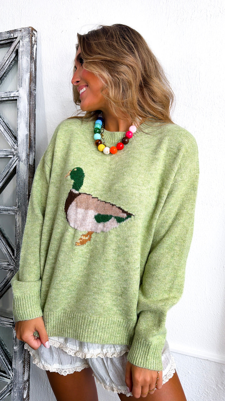 Sitting Duck Sweater, Matcha