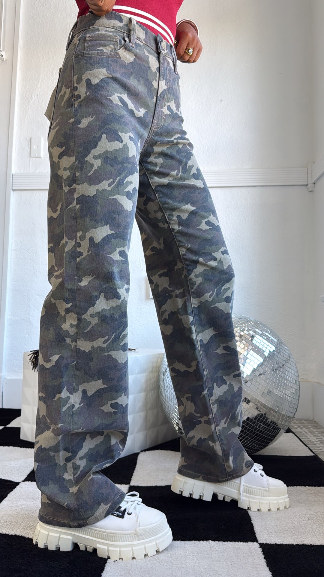 HIDDEN: Rebel Terrain Wide Leg Camo Jeans – Everyday Chic Boutique