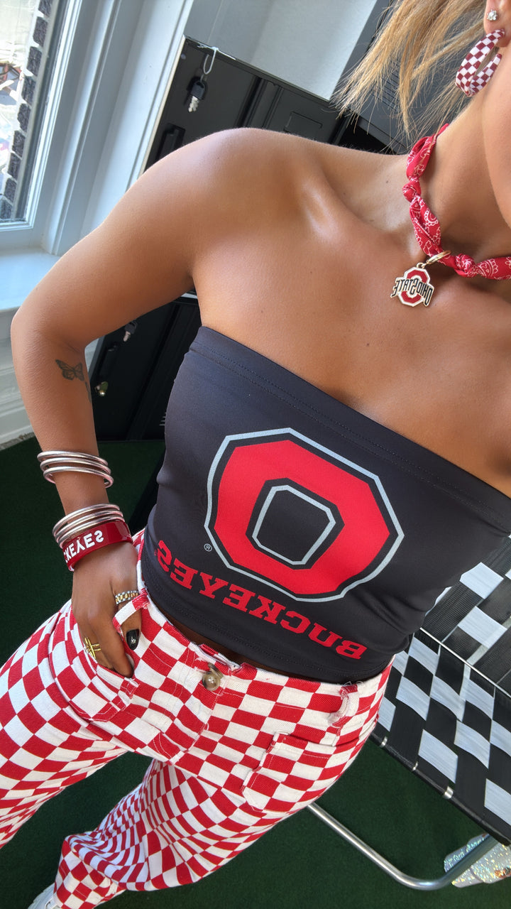 Game Day Ohio Tube Top, Black
