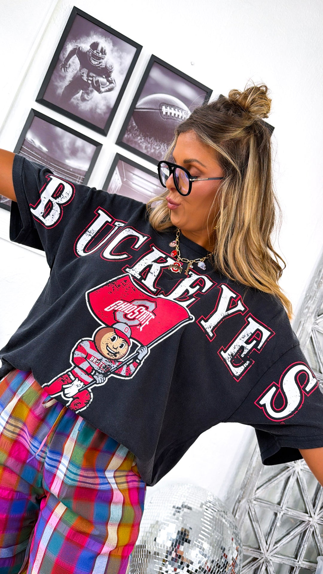 Split OSU Tee, Black