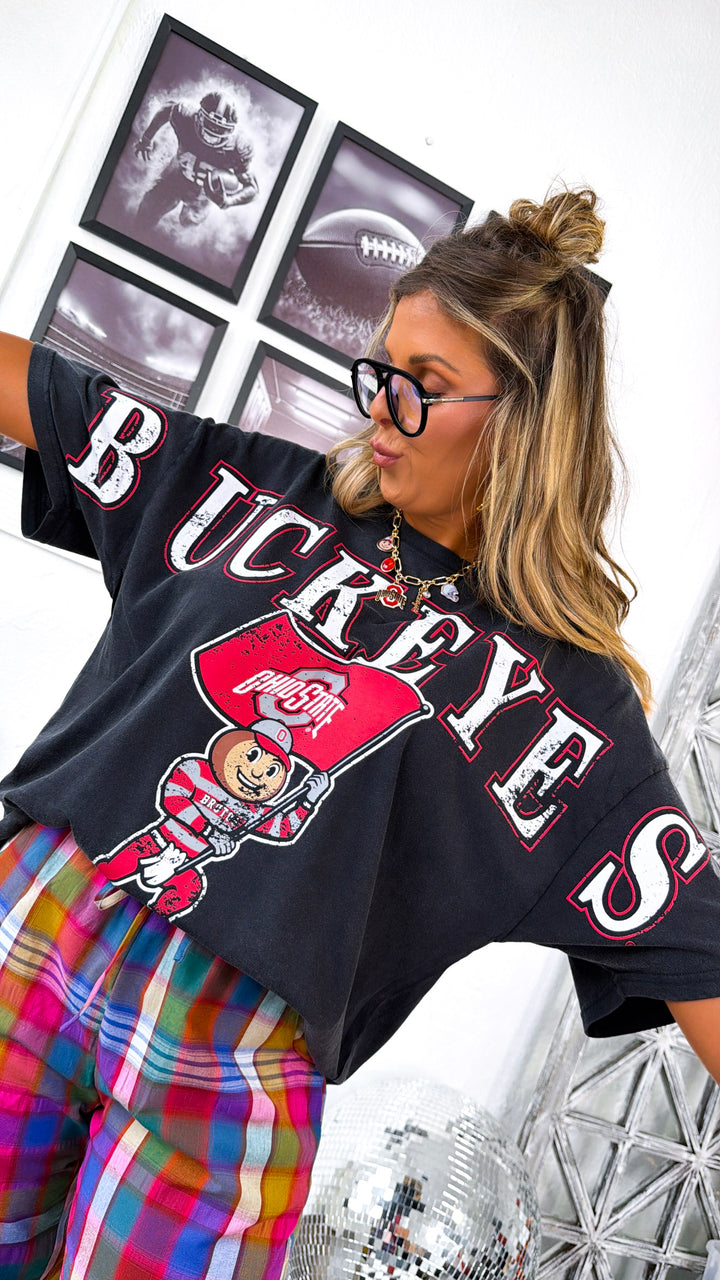 Split OSU Tee, Black