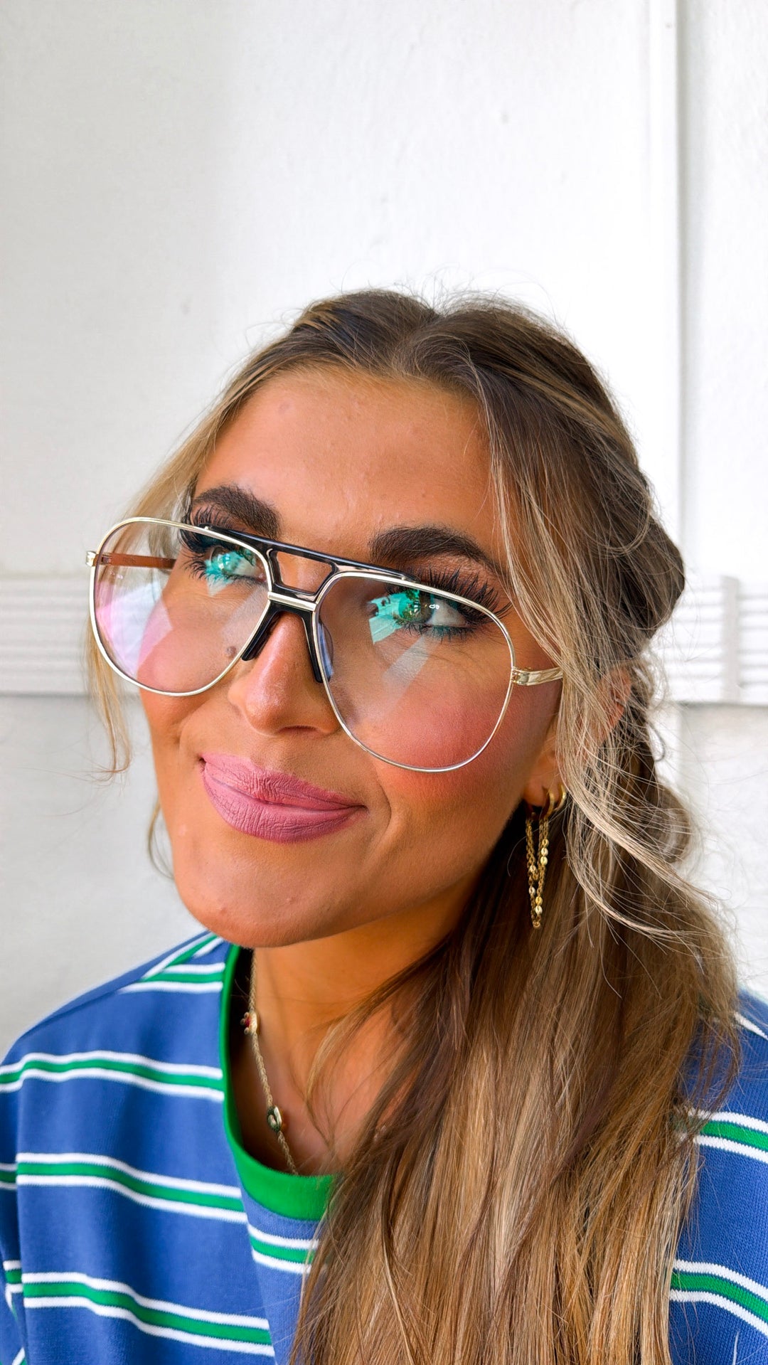 FREYRS: Logan Blue Light Readers Reading Eyeglasses, Lt.Gold/ Grey