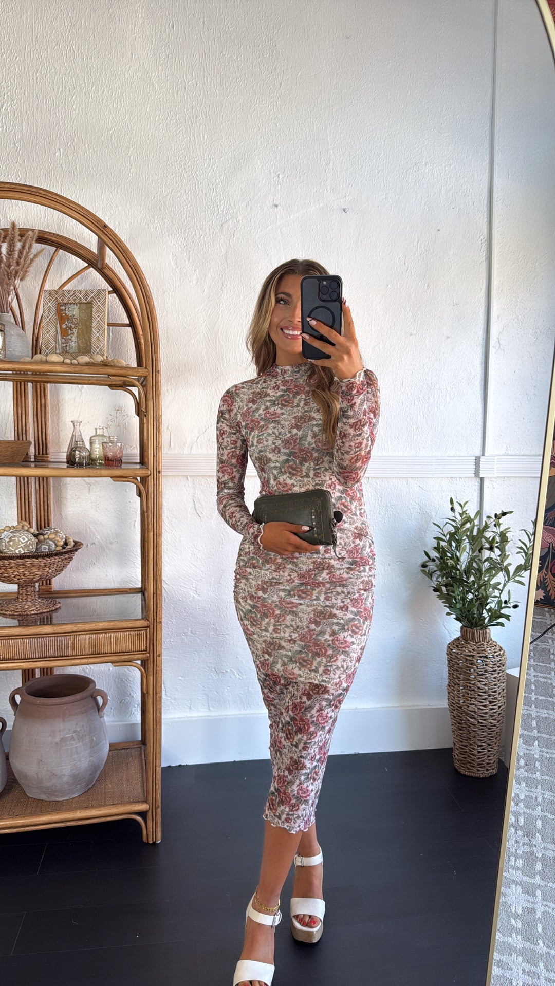 Garden Of Dusk Mesh Dress, Cream