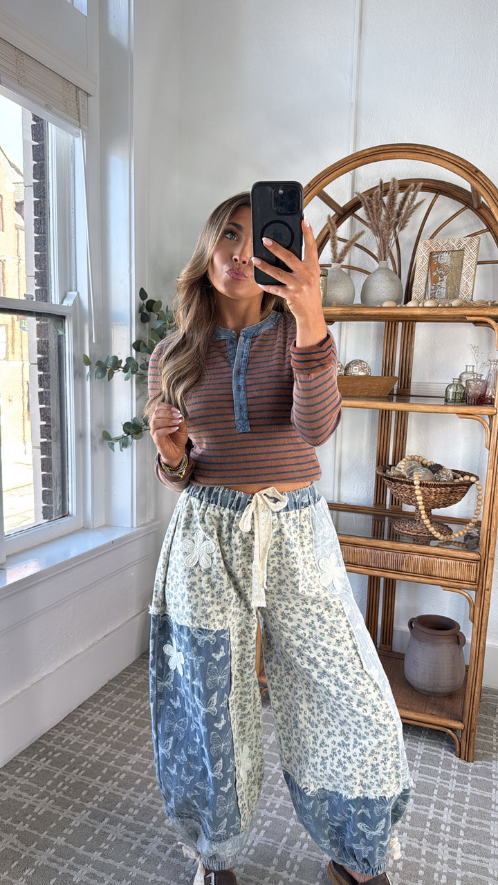 Blue Skies Flutter Jogger, Blue Multi